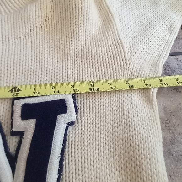 Pre 70s Virgin Wool Letterman Sweater - Picture 5 of 9